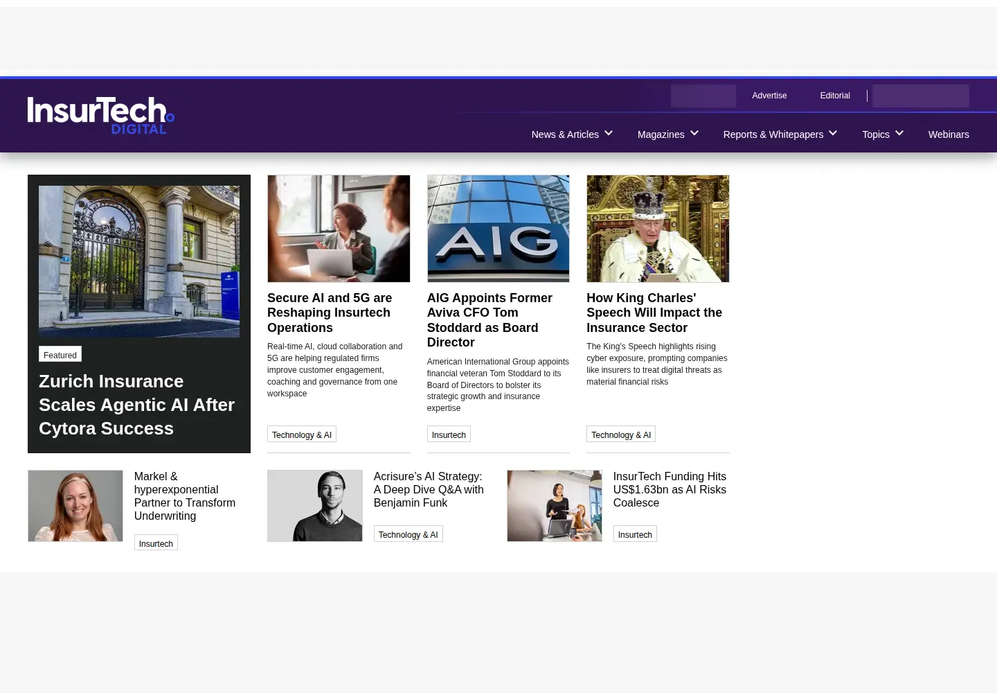 Screenshot of insurtechdigital.com