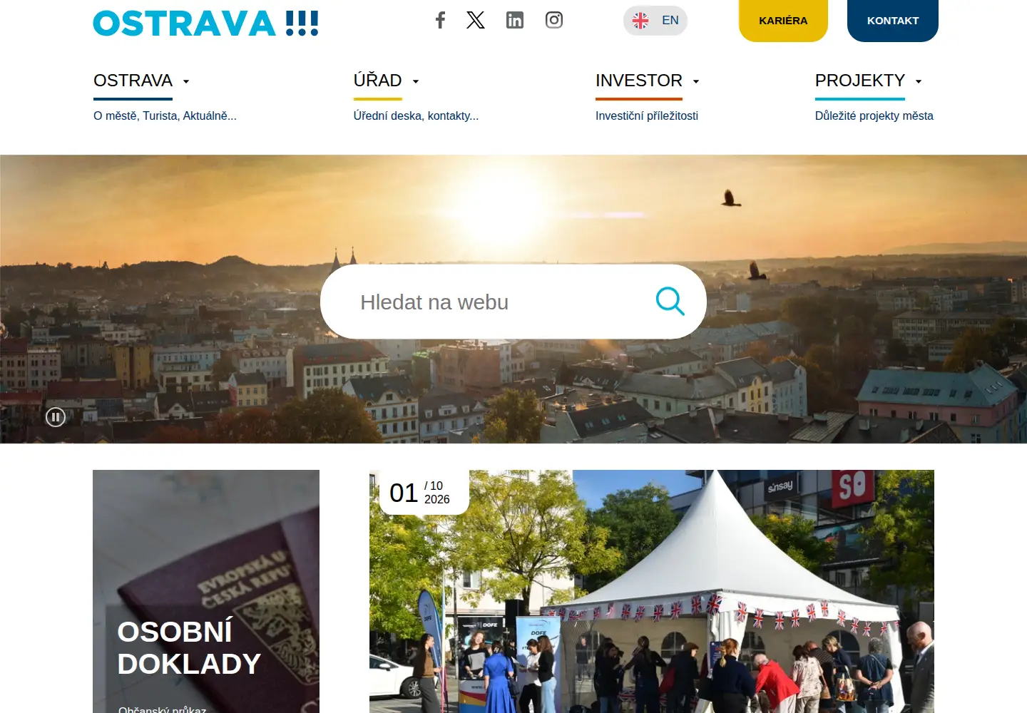 Screenshot of ostrava.cz