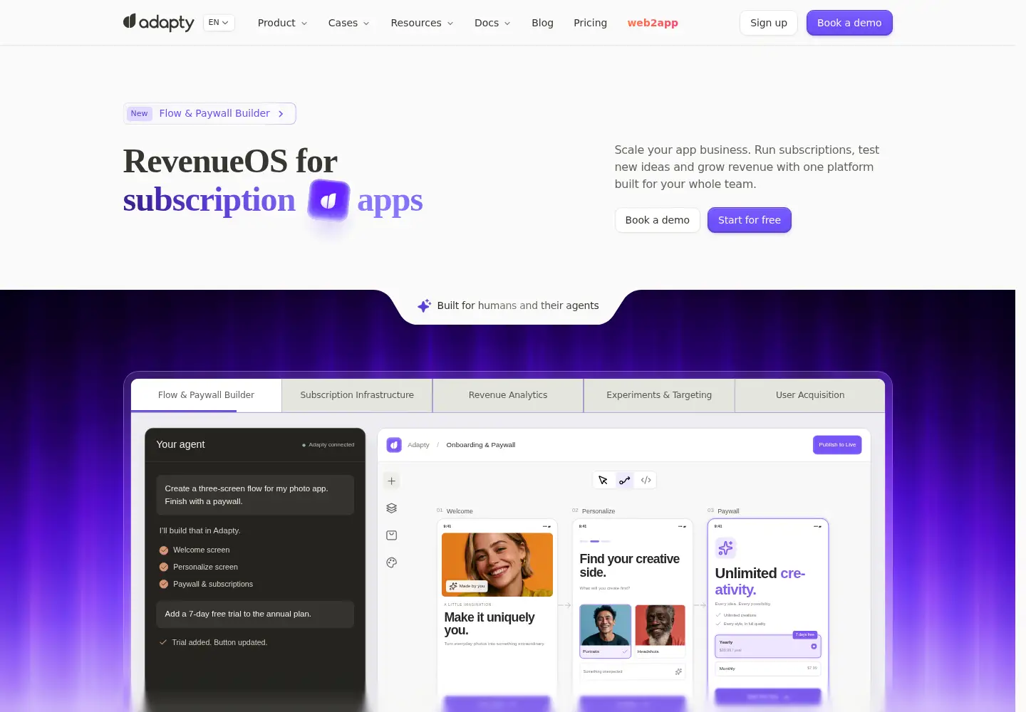 Screenshot of adapty.io