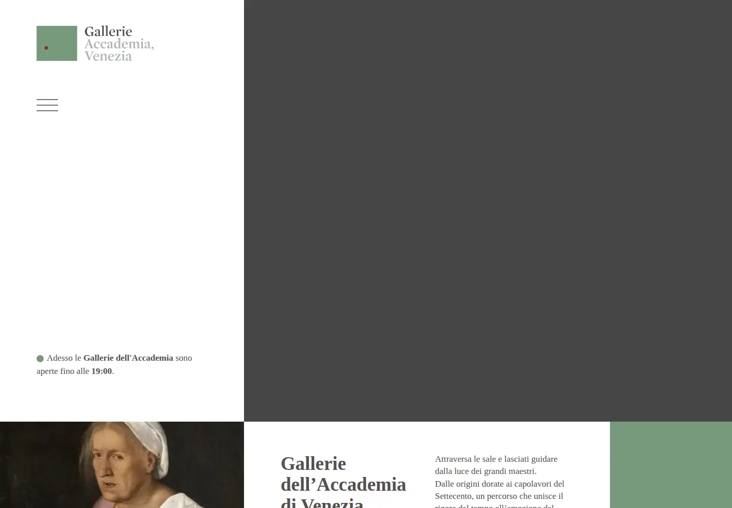 Screenshot of gallerieaccademia.it
