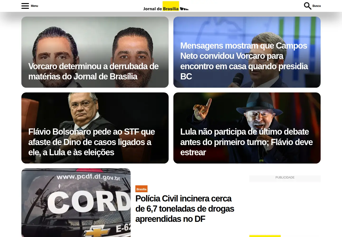 Screenshot of jornaldebrasilia.com.br