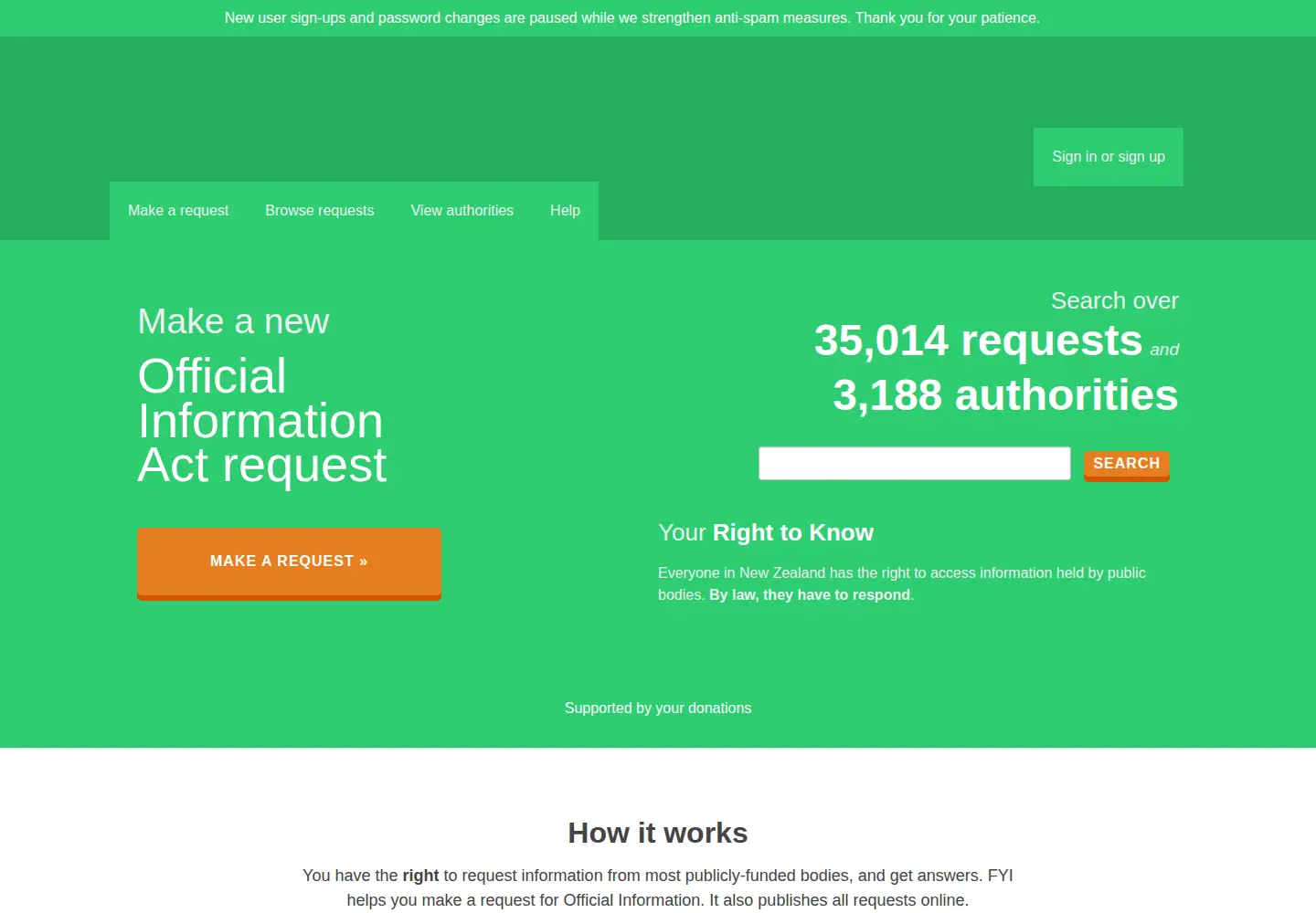 Screenshot of fyi.org.nz