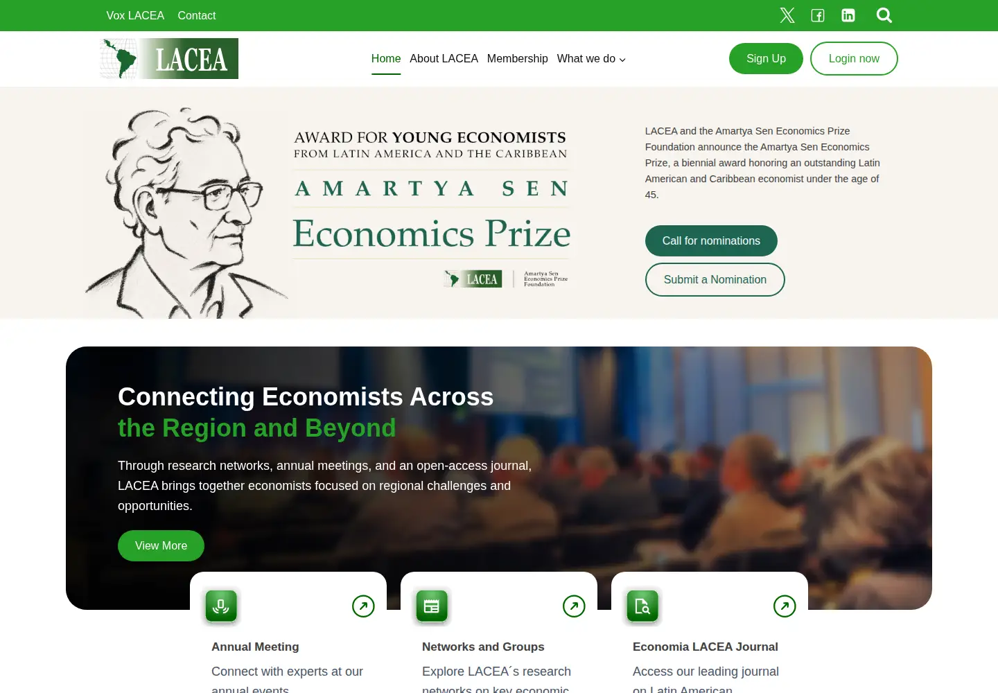 Screenshot of lacea.org
