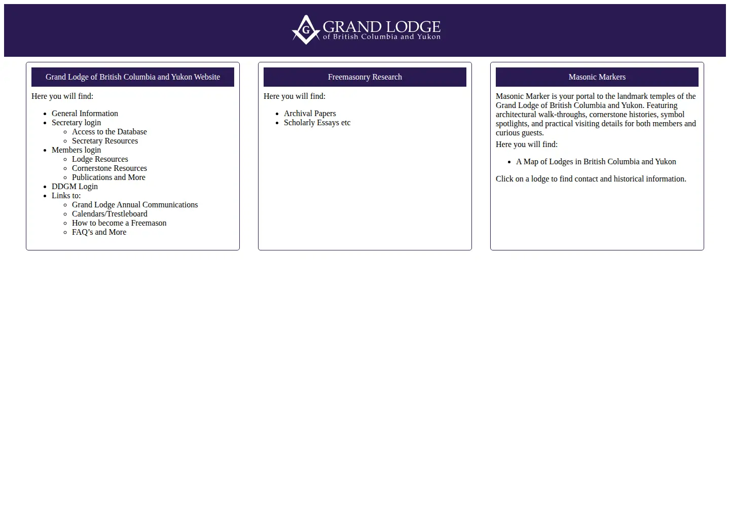 Screenshot of bcy.ca