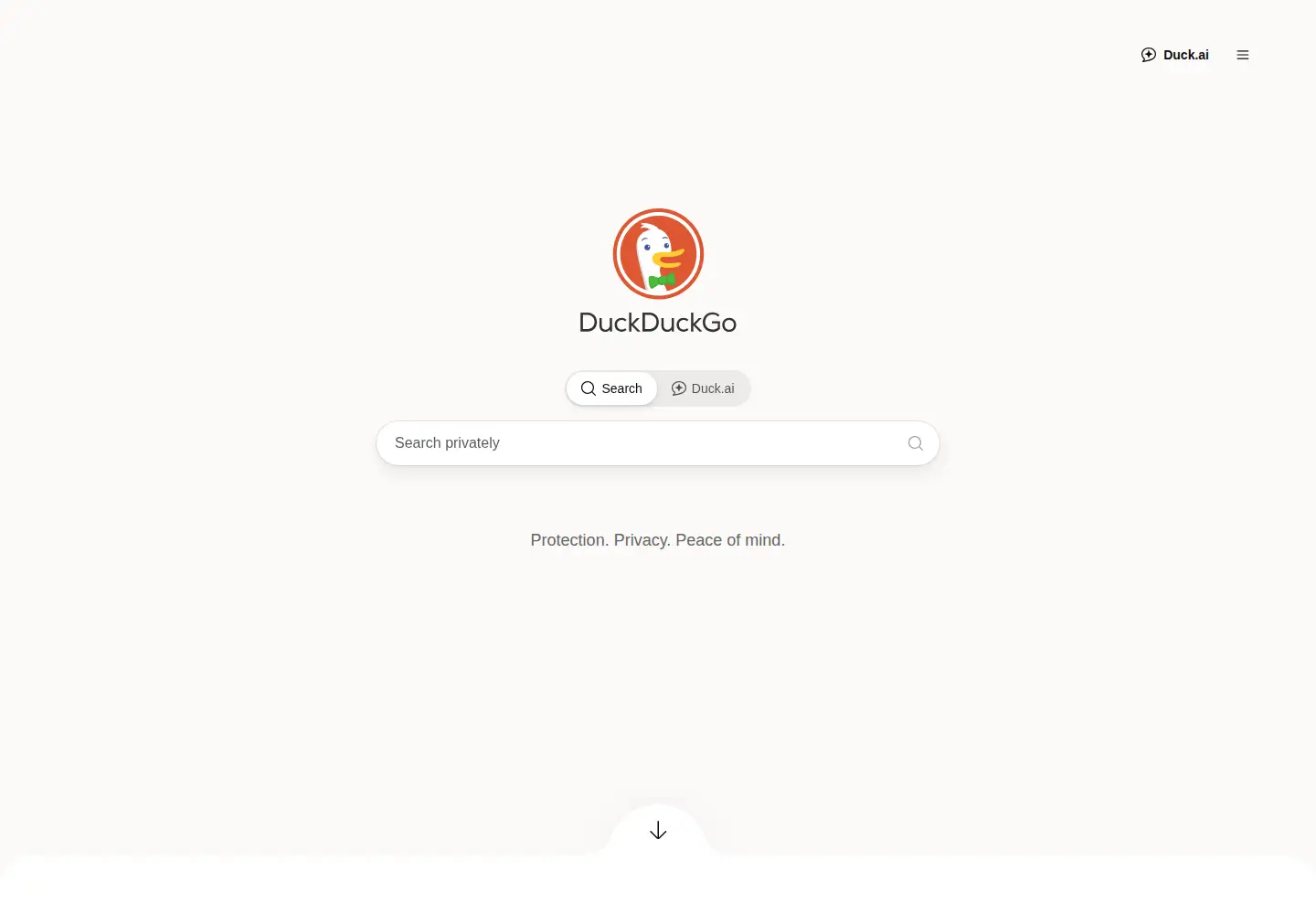 Screenshot of duckduckgo.com