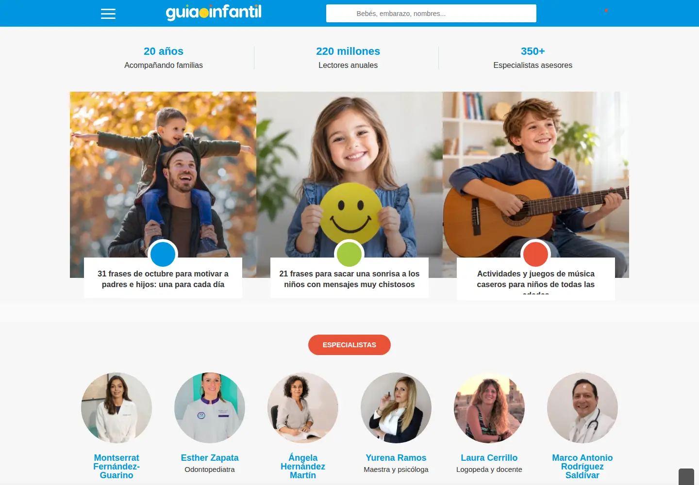 Screenshot of guiainfantil.com