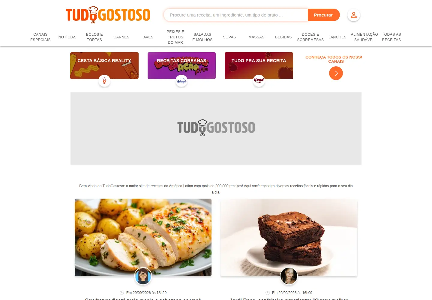 Screenshot of tudogostoso.com.br