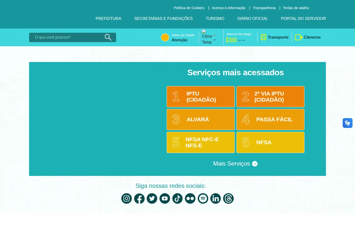 Screenshot of manaus.am.gov.br