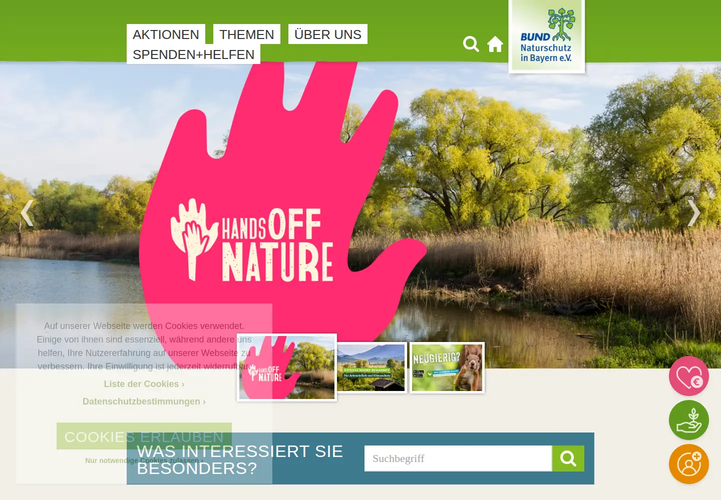 Screenshot of bund-naturschutz.de