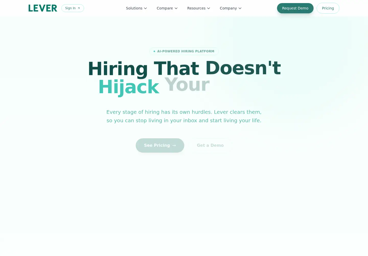 Screenshot of lever.co