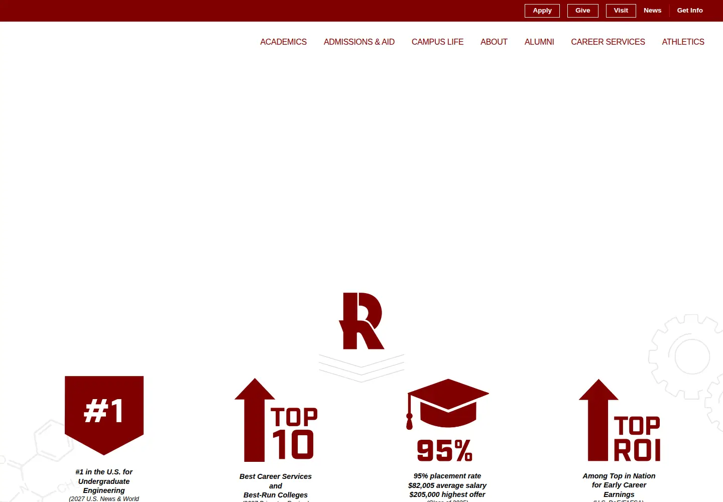 Screenshot of rose-hulman.edu