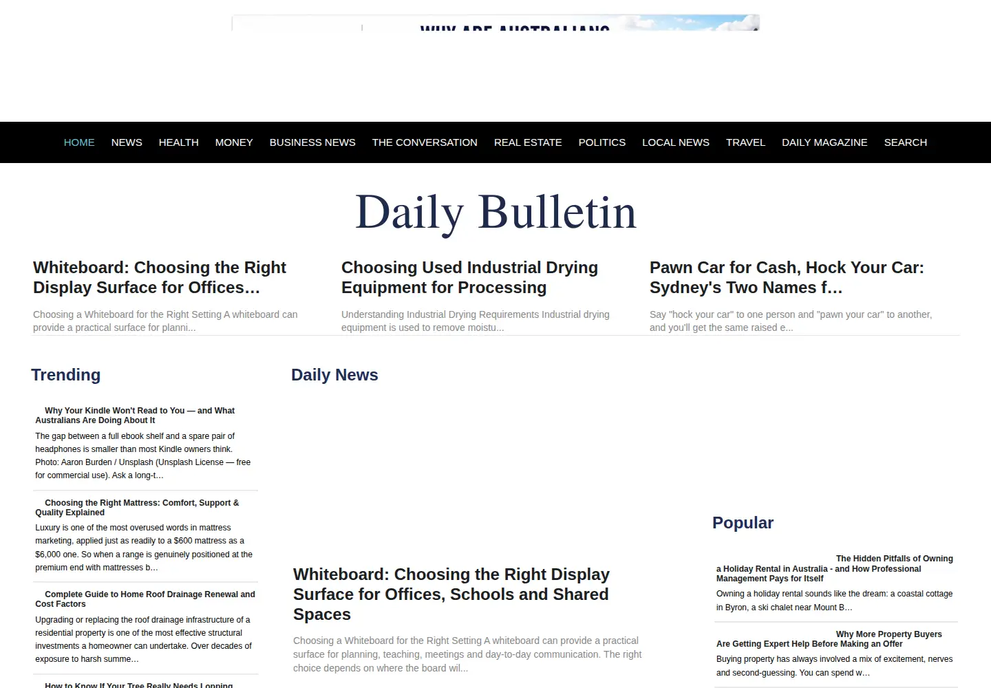 Screenshot of dailybulletin.com.au