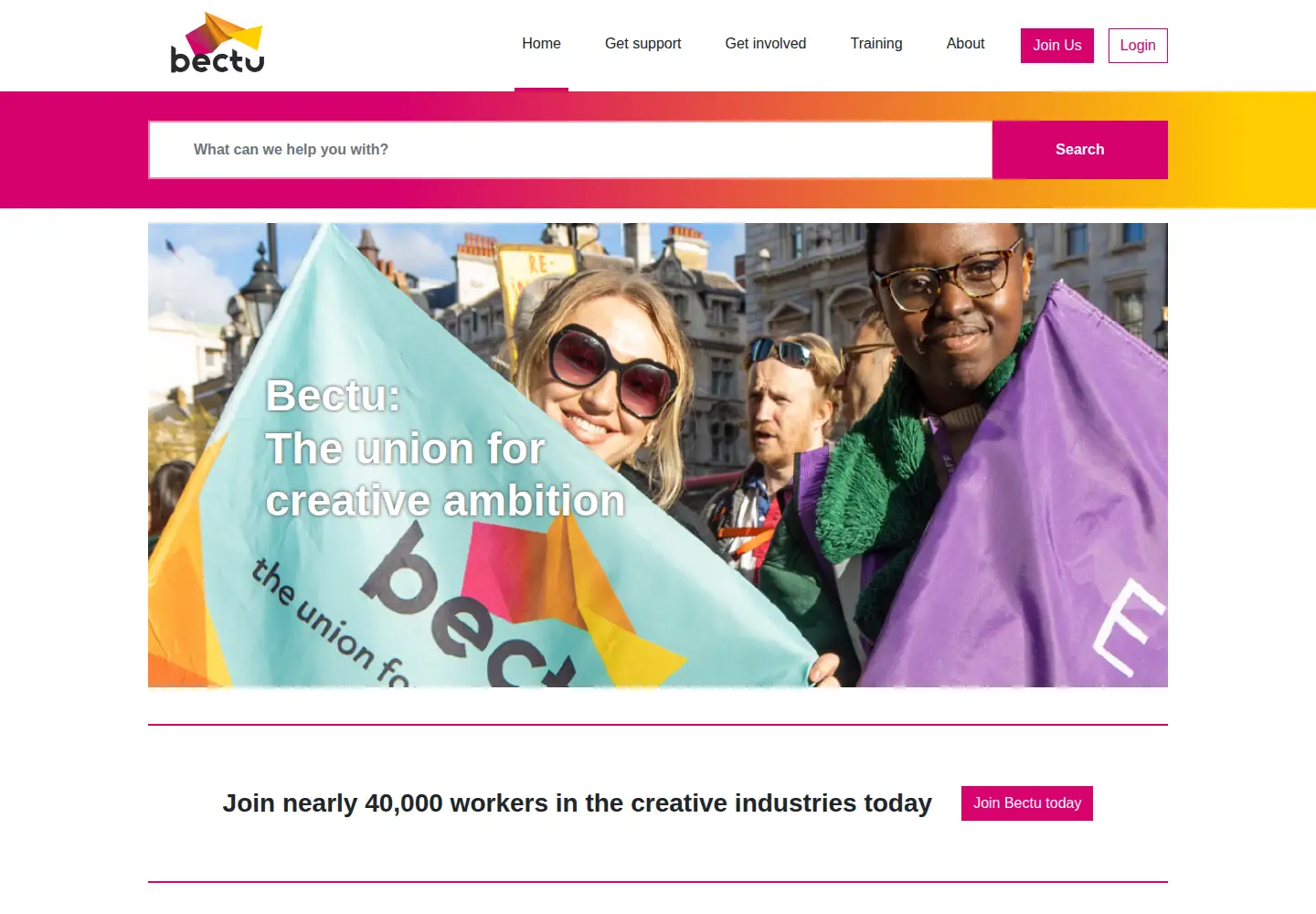 Screenshot of bectu.org.uk