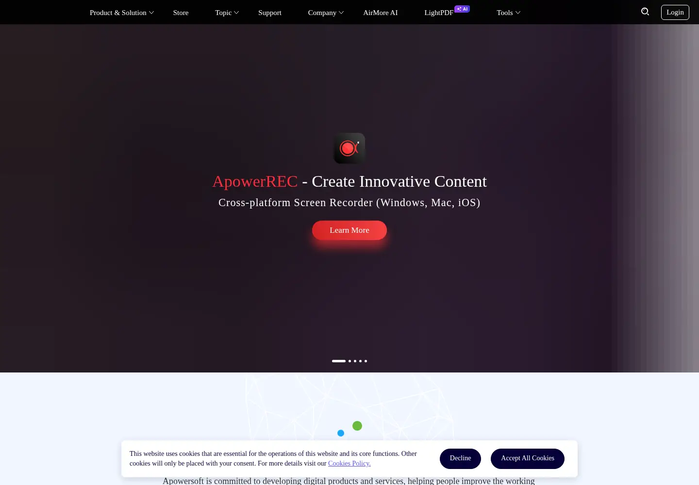 Screenshot of apowersoft.com