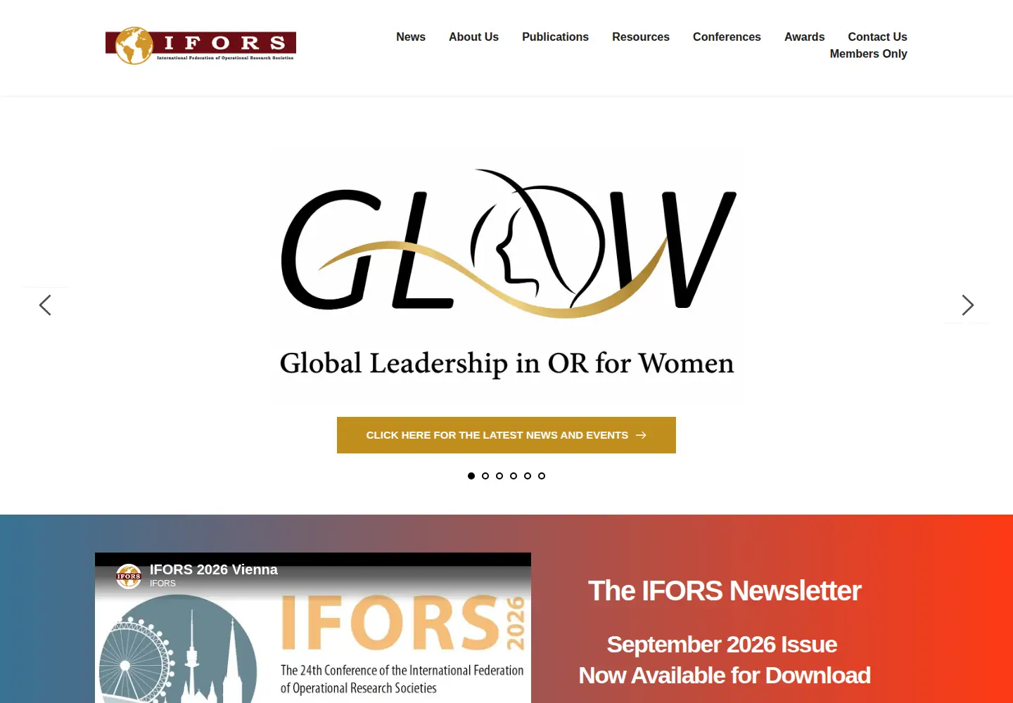 Screenshot of ifors.org