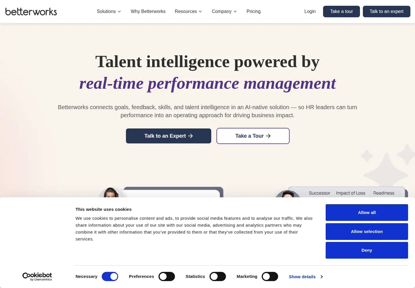 Screenshot of betterworks.com