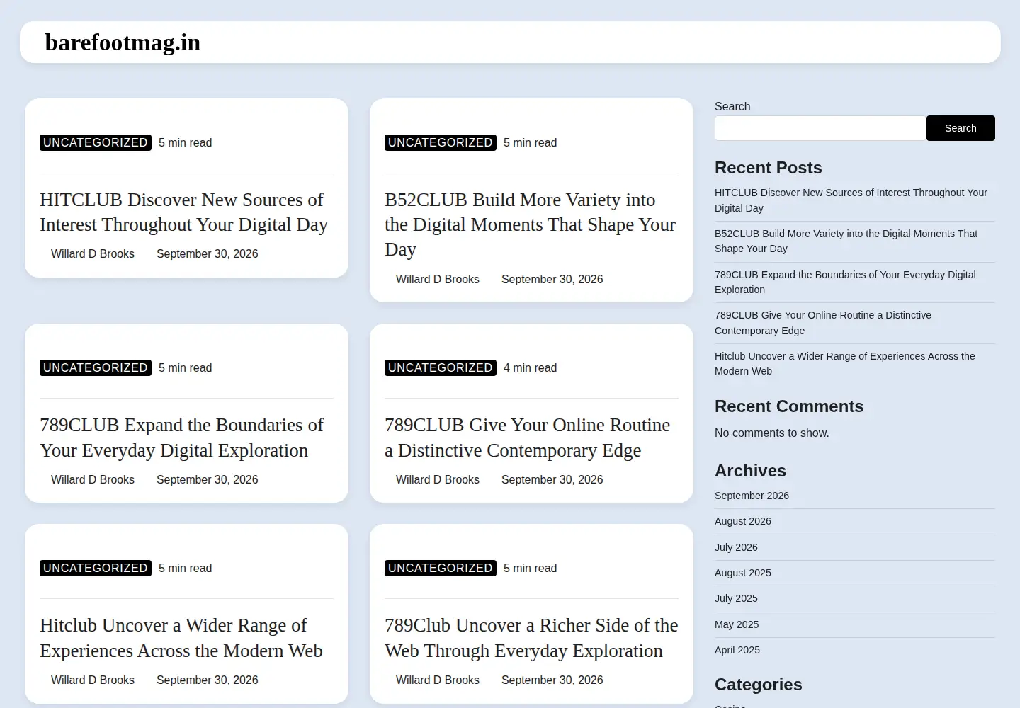 Screenshot of barefootmag.in