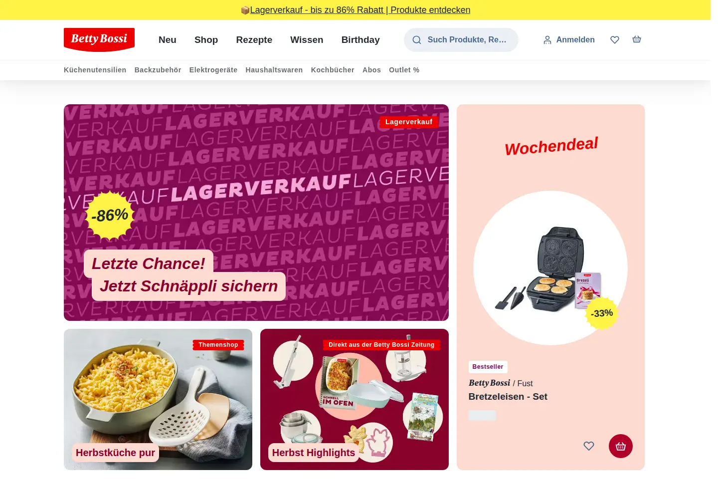 Screenshot of bettybossi.ch