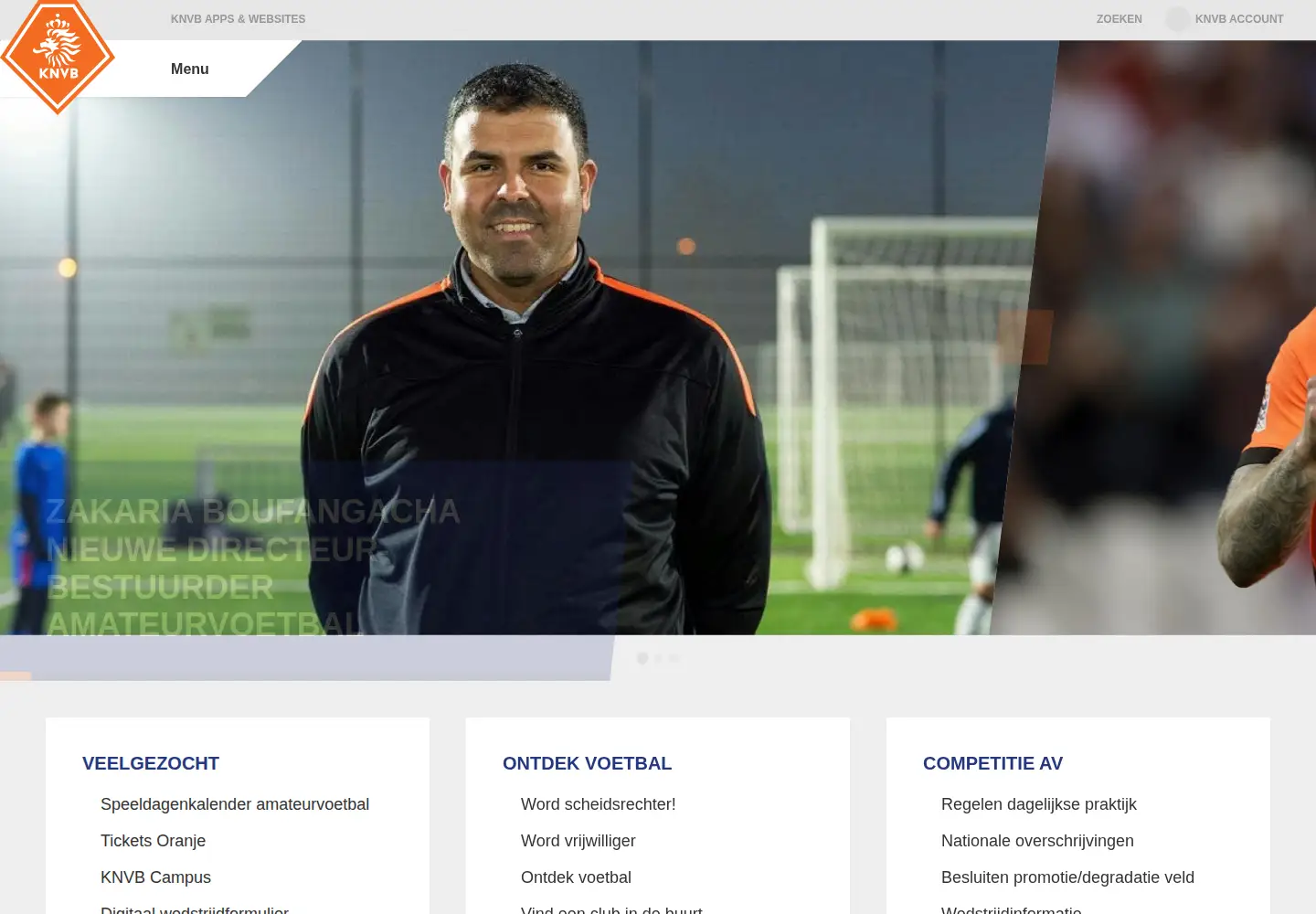 Screenshot of knvb.nl