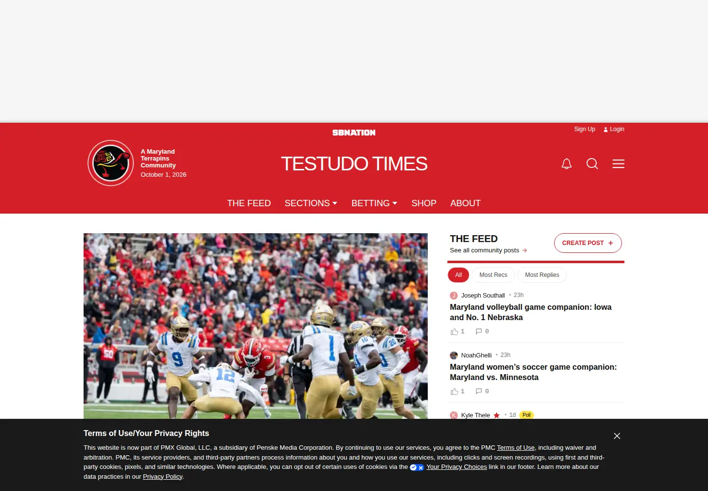 Screenshot of testudotimes.com