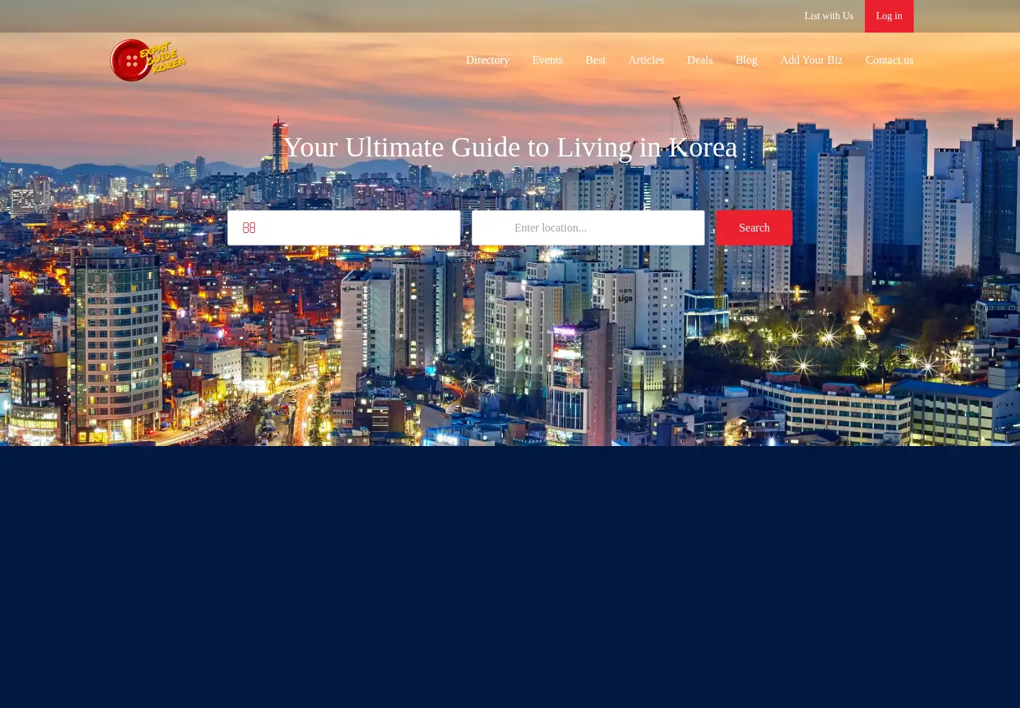 Screenshot of expatguidekorea.com