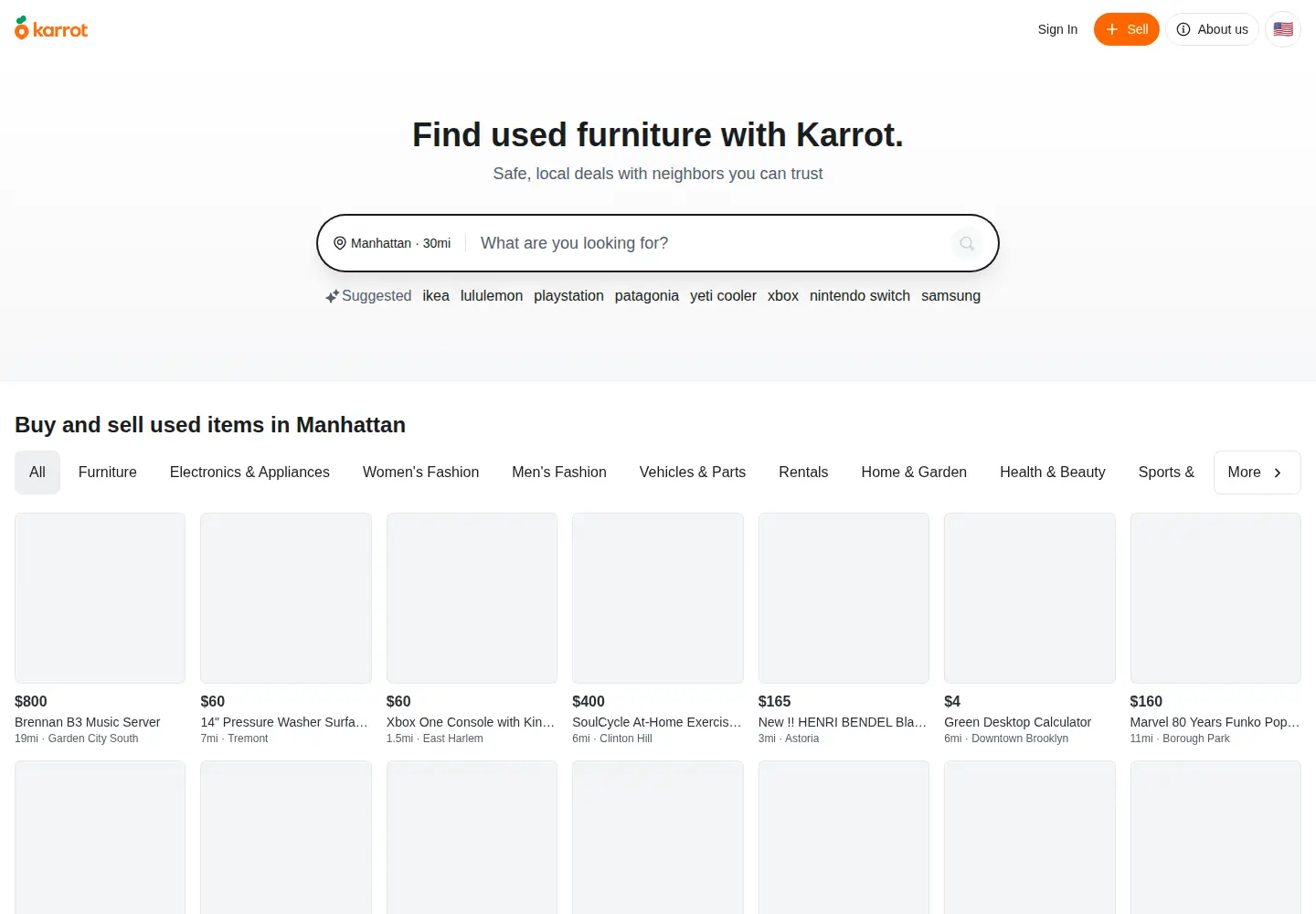Screenshot of karrotmarket.com