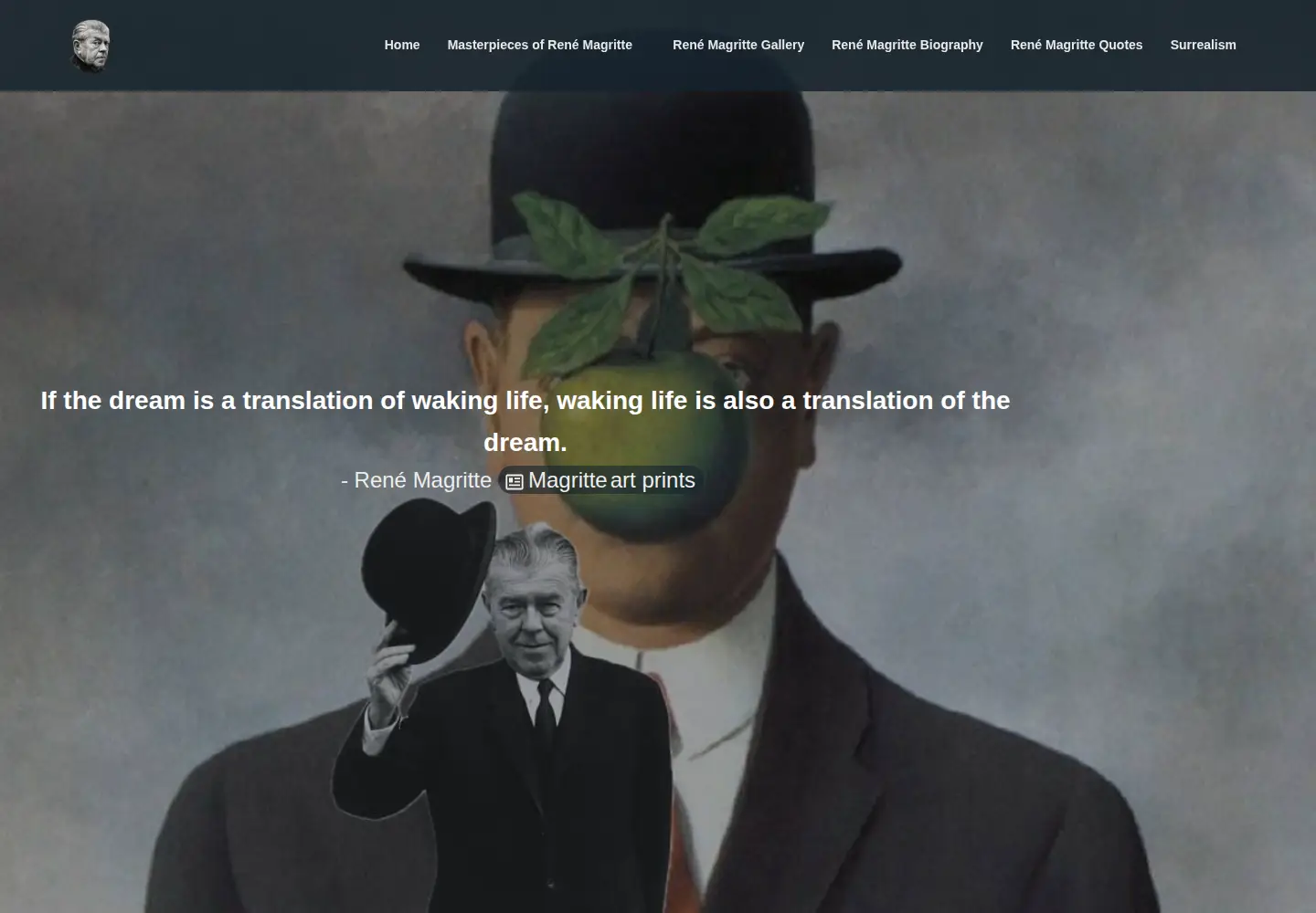Screenshot of renemagritte.org