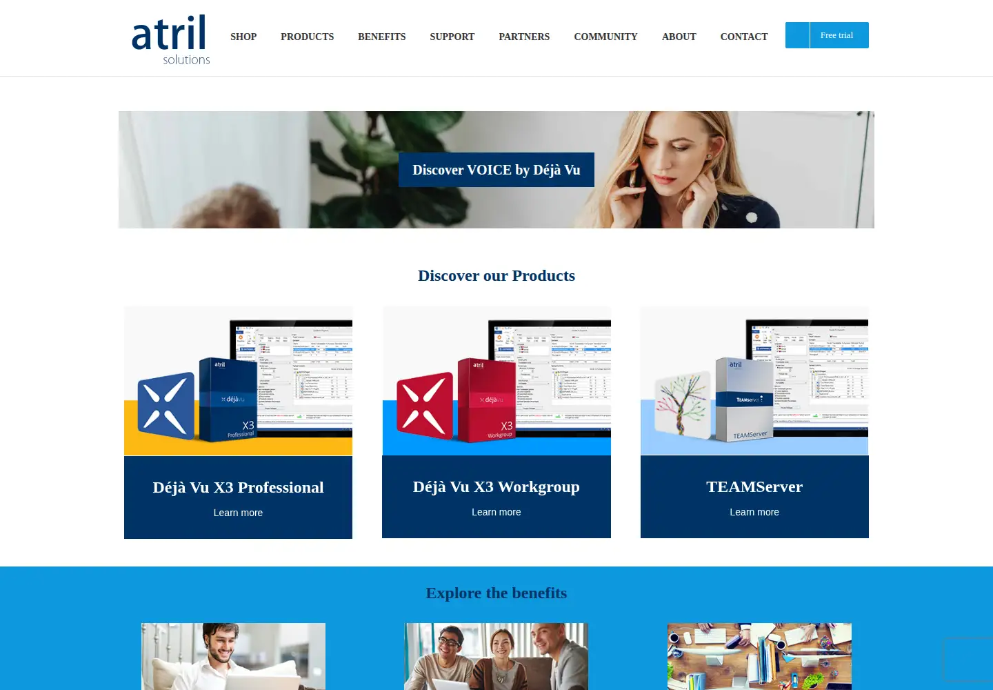 Screenshot of atril.com