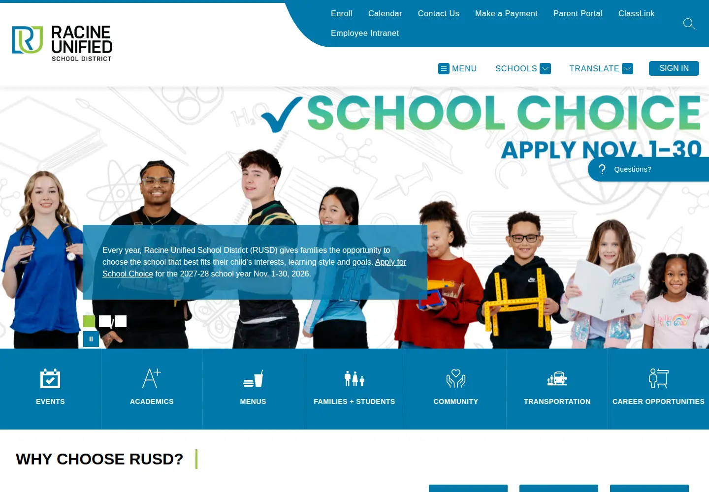 Screenshot of rusd.org
