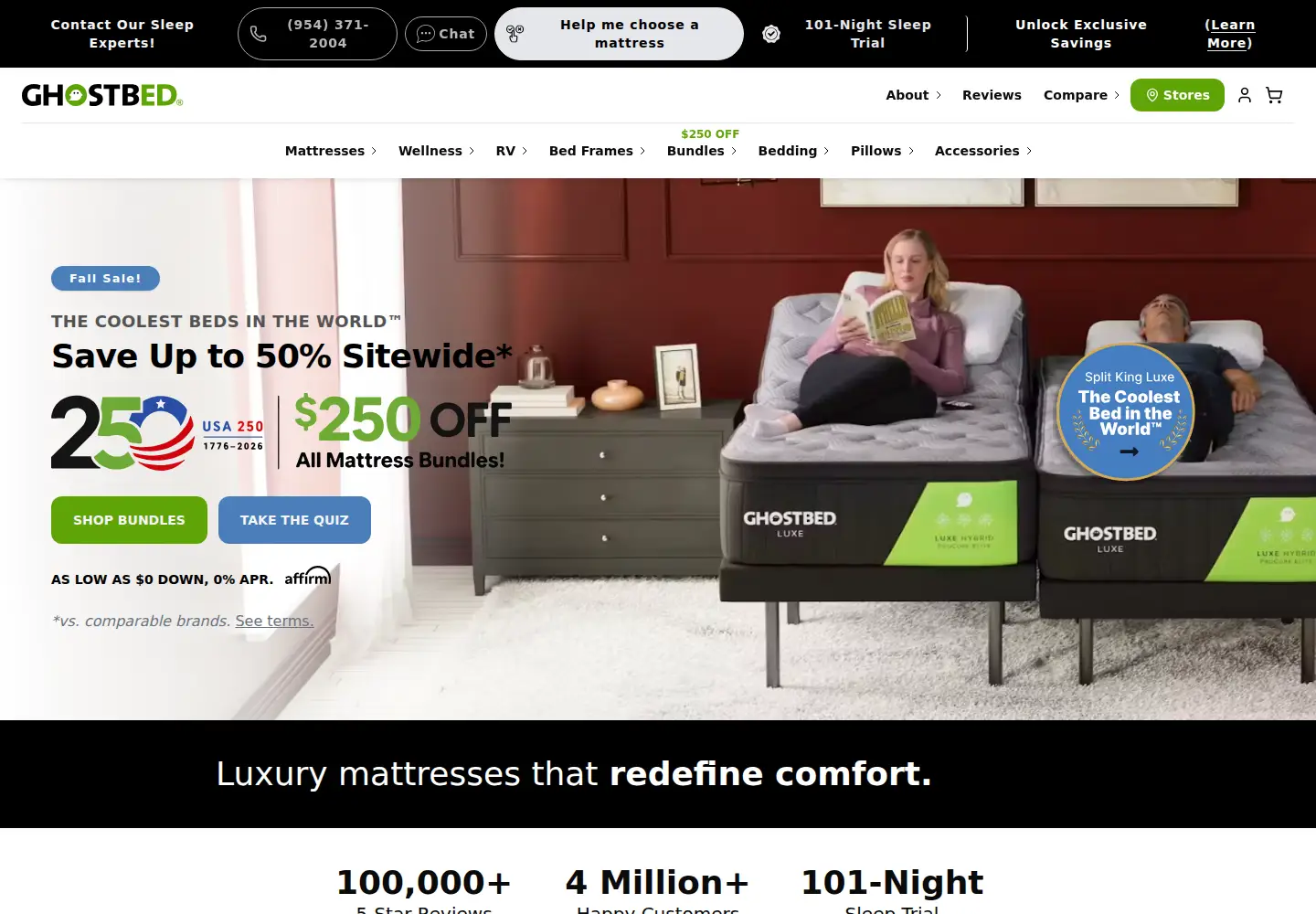 Screenshot of ghostbed.com