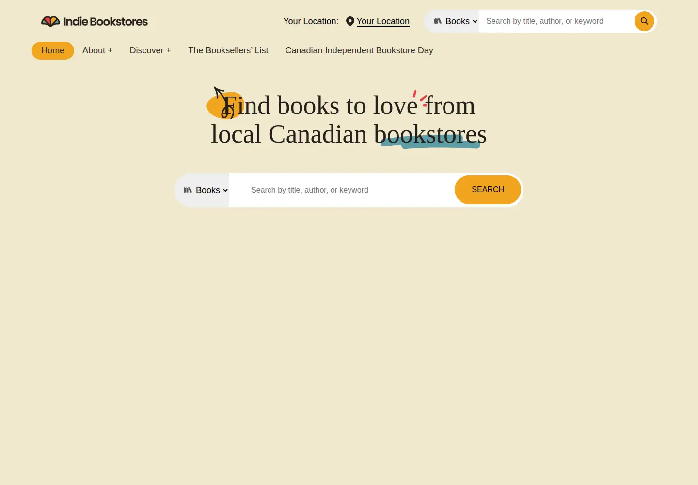 Screenshot of indiebookstores.ca