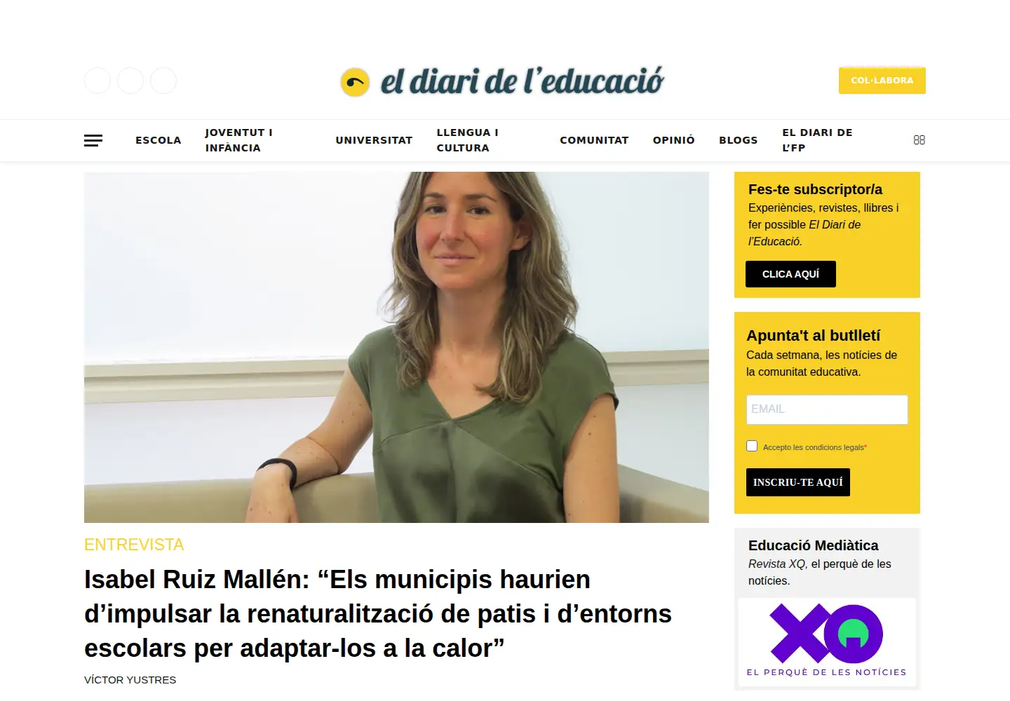 Screenshot of diarieducacio.cat