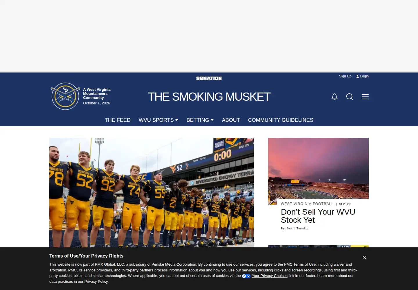 Screenshot of smokingmusket.com