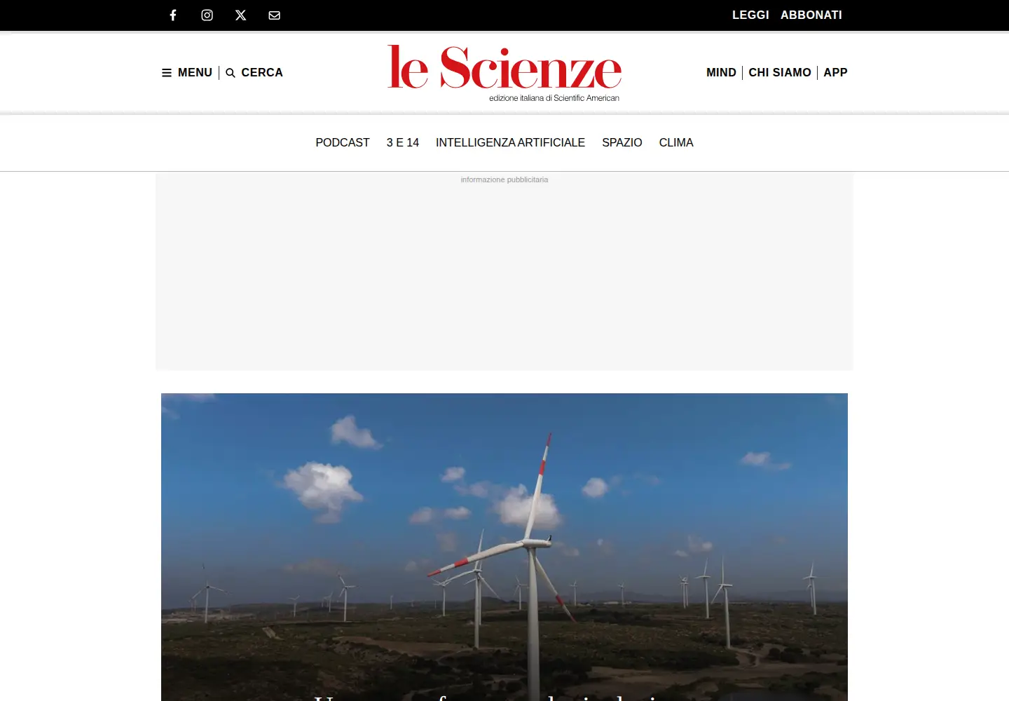 Screenshot of lescienze.it