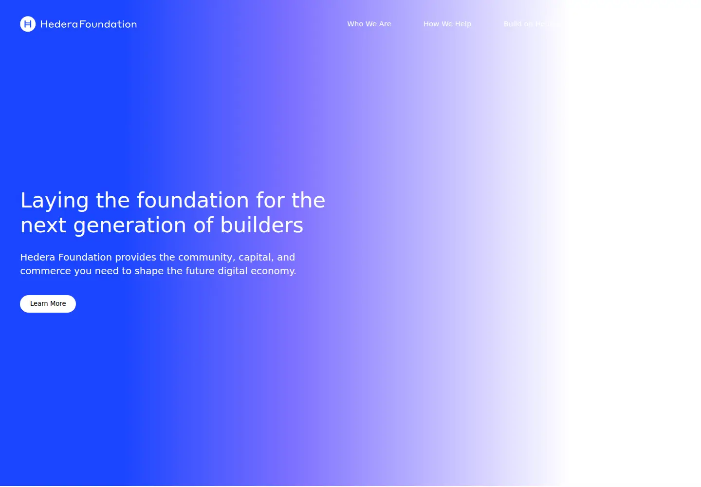 Screenshot of hbarfoundation.org