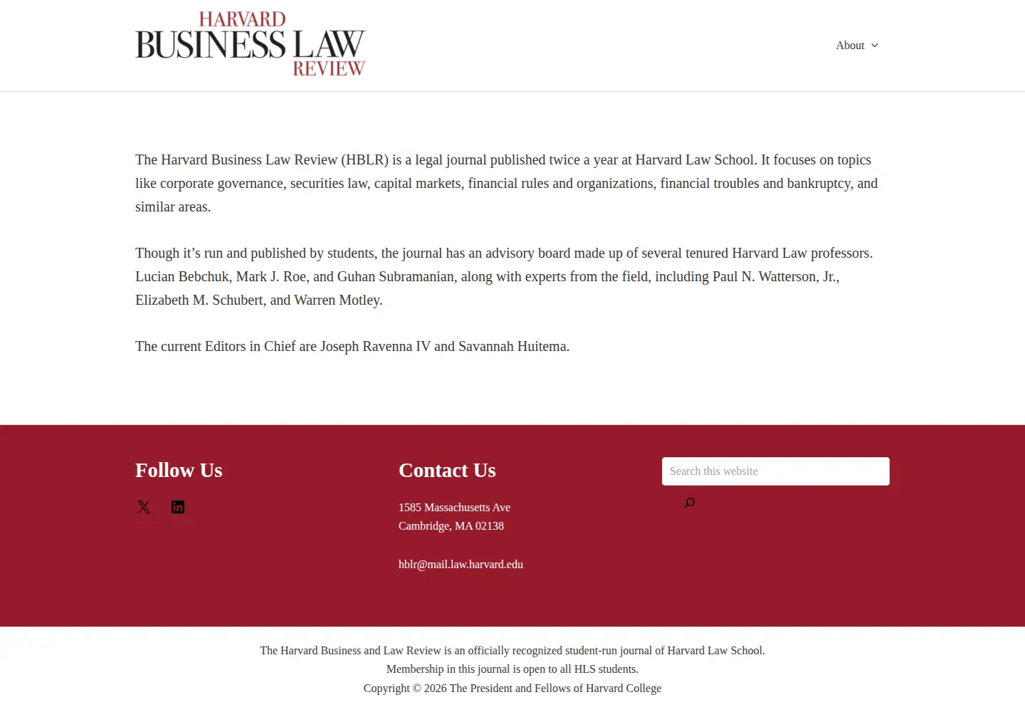 Screenshot of hblr.org