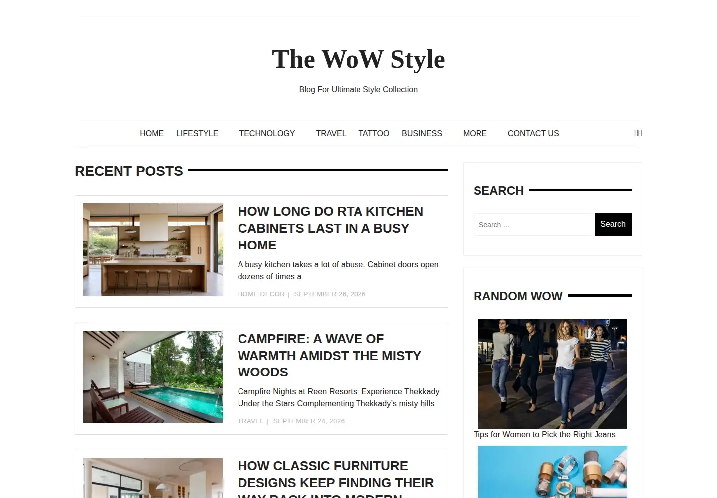 Screenshot of thewowstyle.com