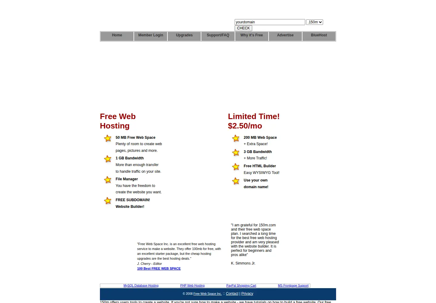 Screenshot of 150m.com