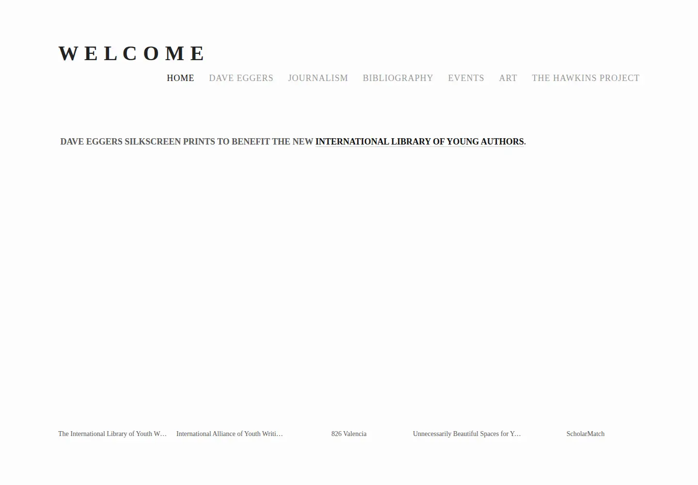 Screenshot of daveeggers.net
