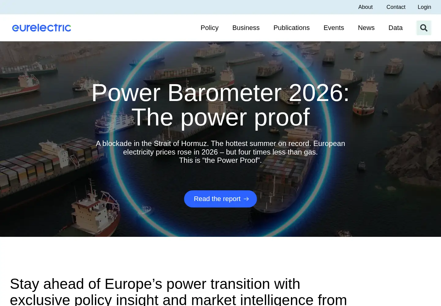 Screenshot of eurelectric.org