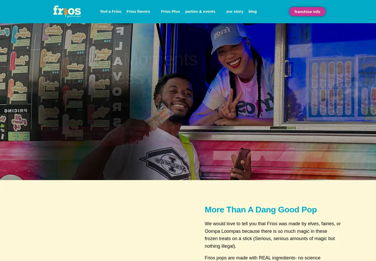 Screenshot of friospops.com