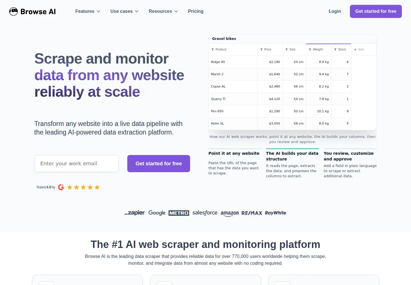 Screenshot of browse.ai