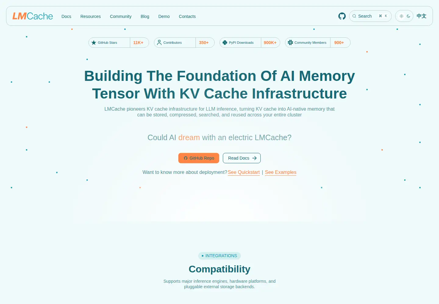 Screenshot of lmcache.ai