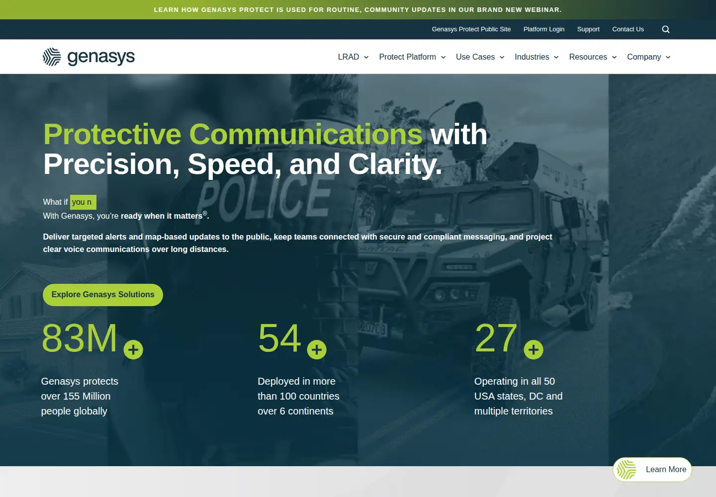 Screenshot of genasys.com