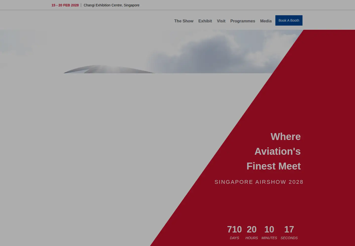 Screenshot of singaporeairshow.com