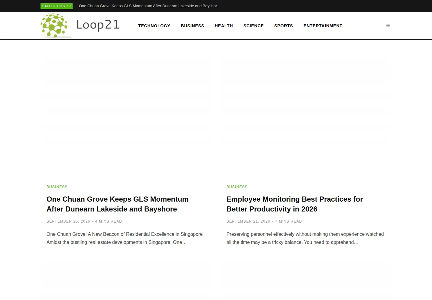Screenshot of loop21.com