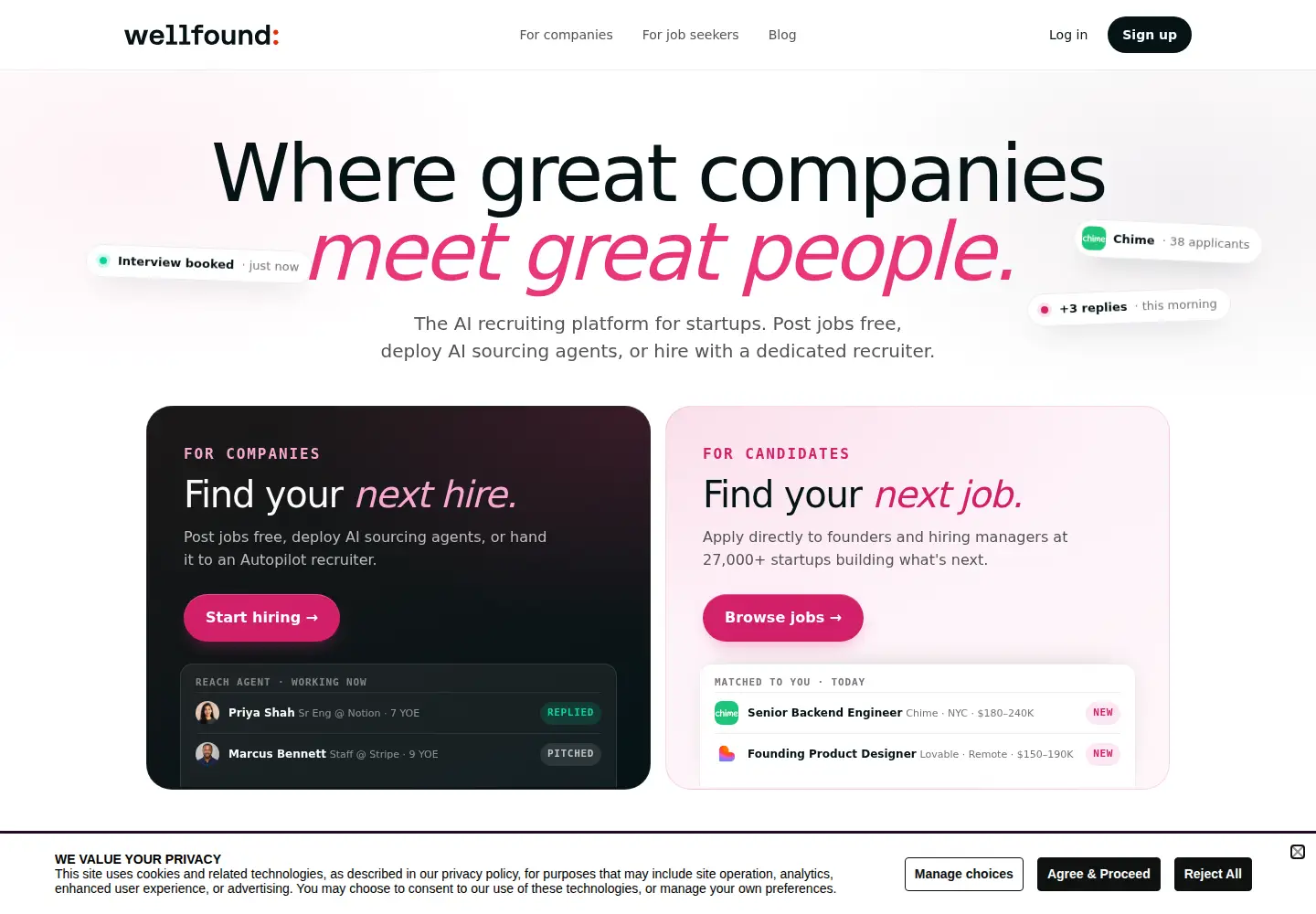 Screenshot of angel.co