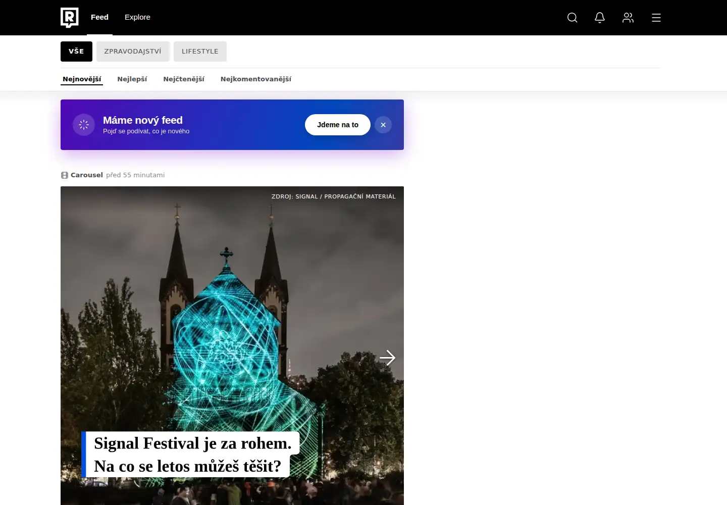 Screenshot of refresher.cz