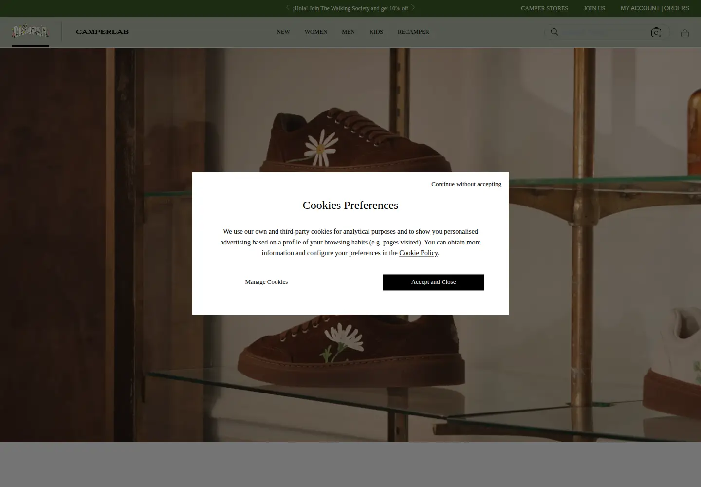 Screenshot of camper.com