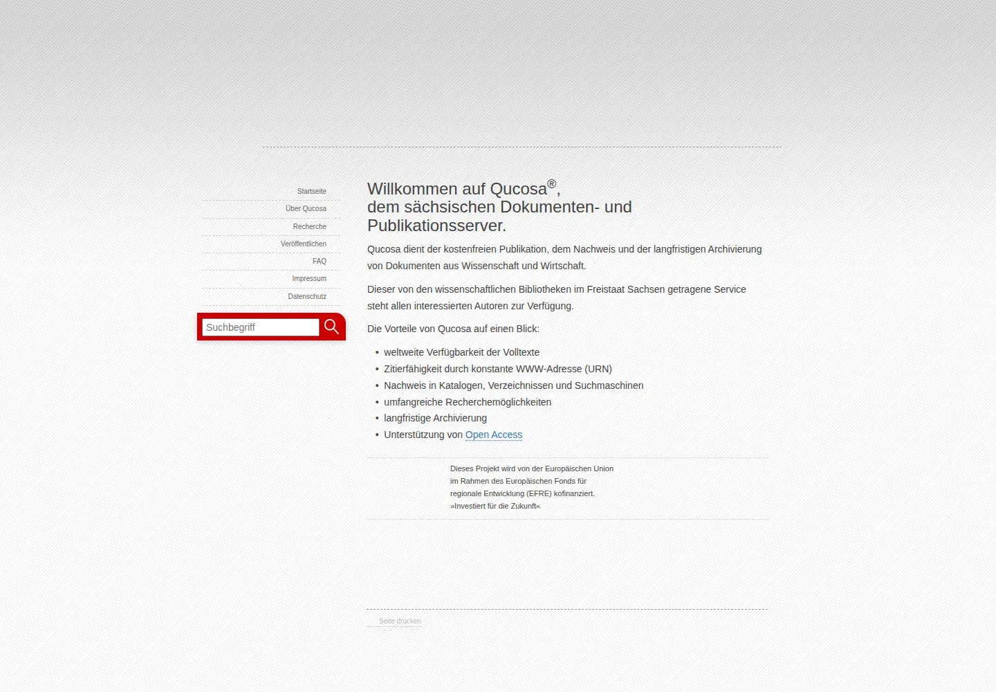 Screenshot of qucosa.de